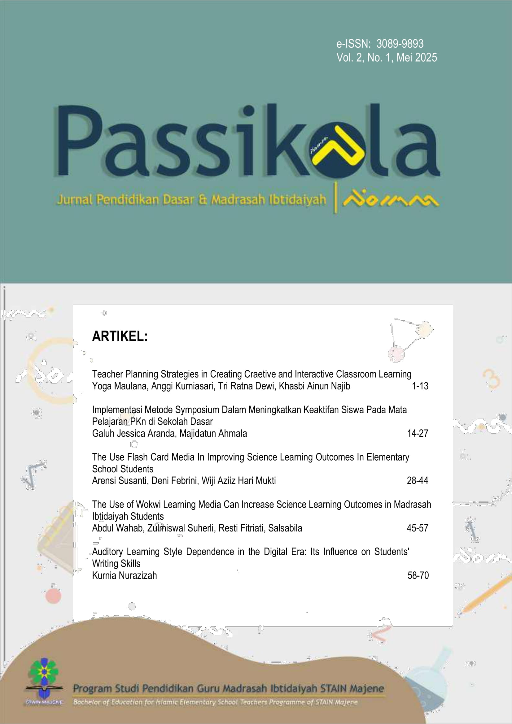 					View Vol. 2 No. 1 (2025): Mei, Passikola: Jurnal Pendidikan Dasar & Madrasah Ibtidaiyah
				