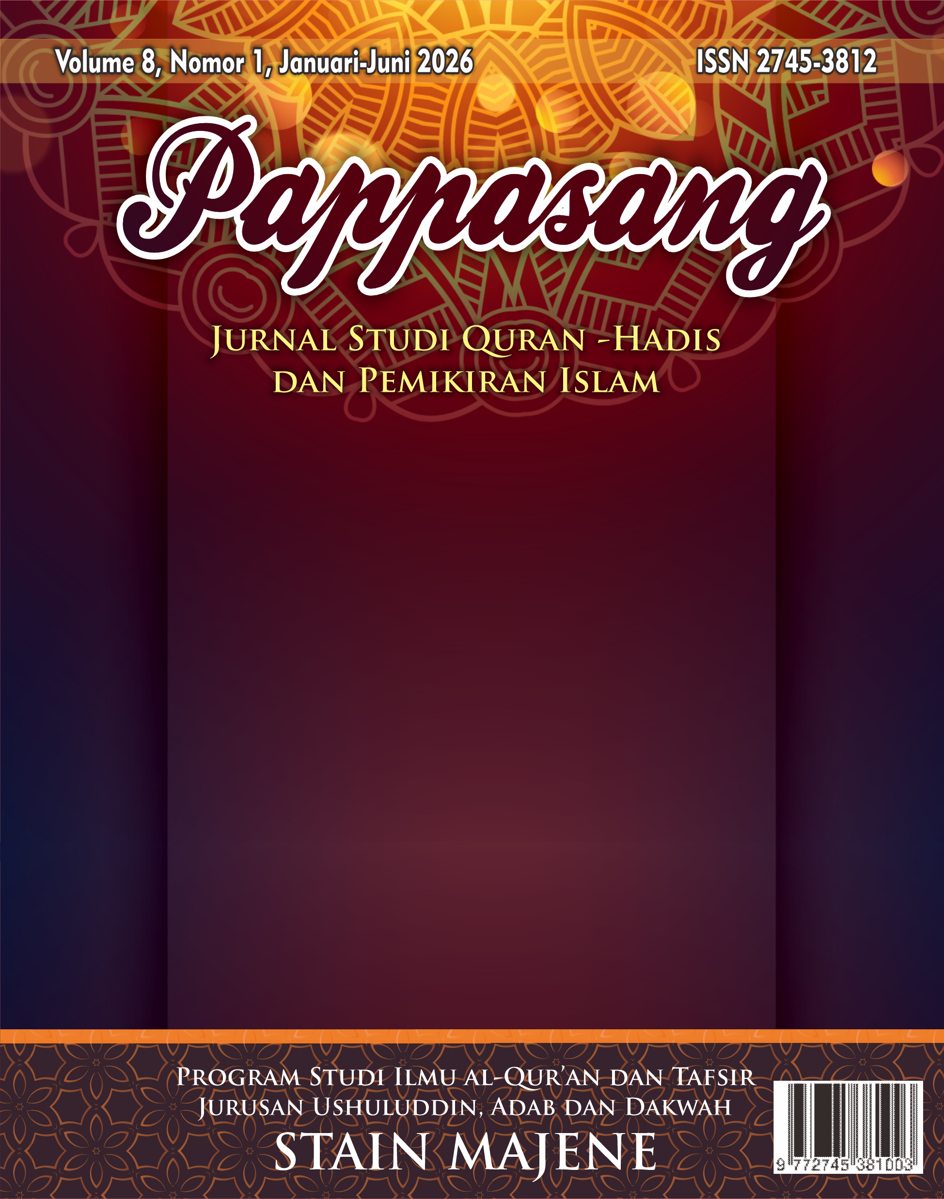 					View Vol. 8 No. 1 (2026): Pappasang ;  Jurnal Studi al-Qur'an-Hadis dan Pemikiran Islam      
				