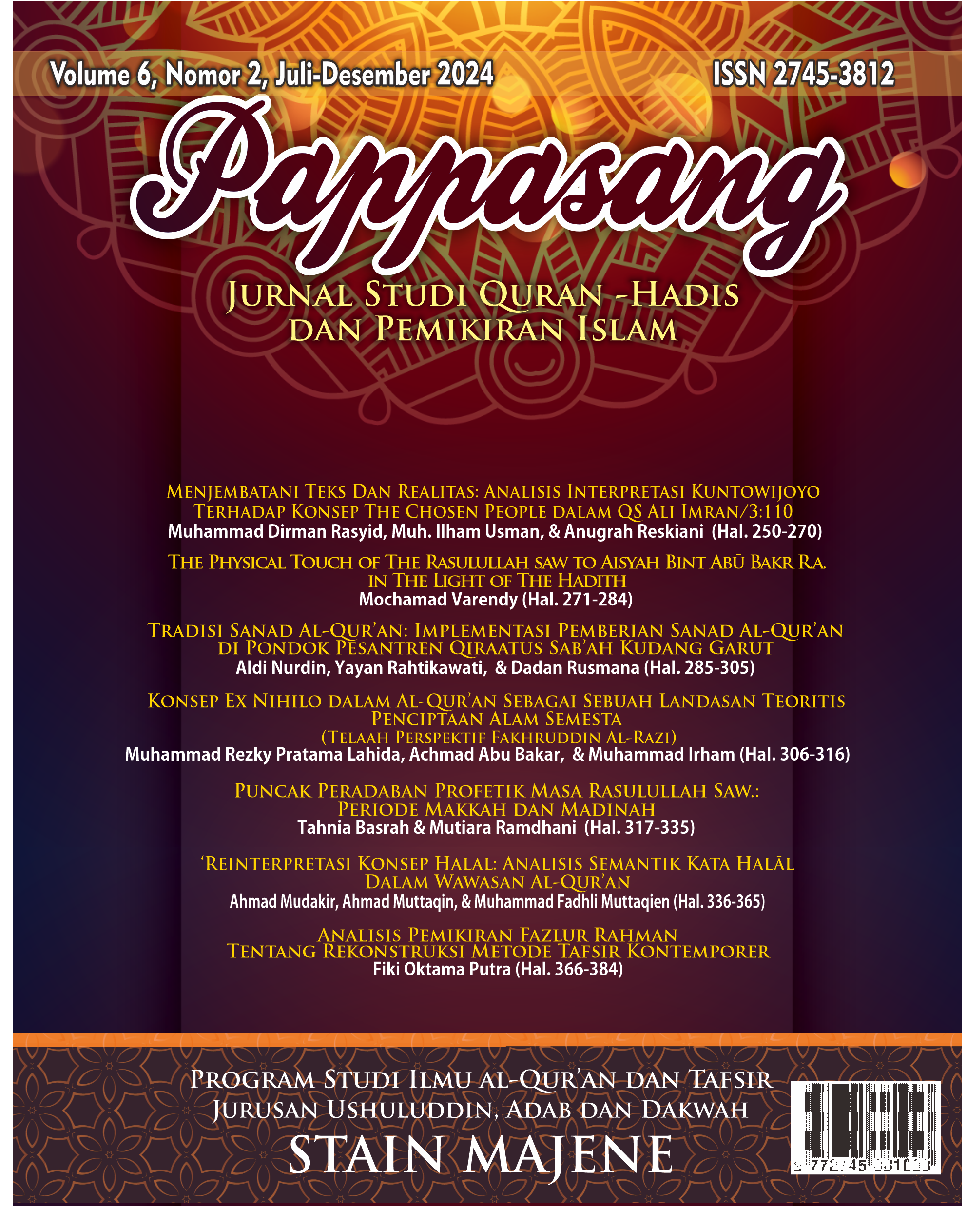 View Vol. 6 No. 2 (2024): Jurnal Pappasang